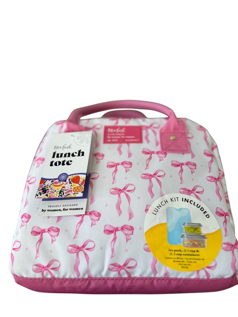 NWT Fit & Fresh Pink Coquette Bow Lunch Bag & Tumbler Set 🎀 - Picture 3 of 8